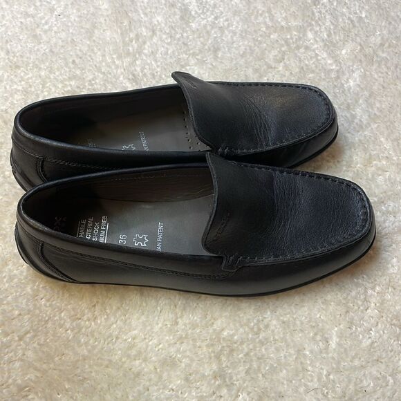 Geox Respira Black Leather Loafers Slip-On Women’s Shoes Sz 36 (US 6) - Picture 3 of 7
